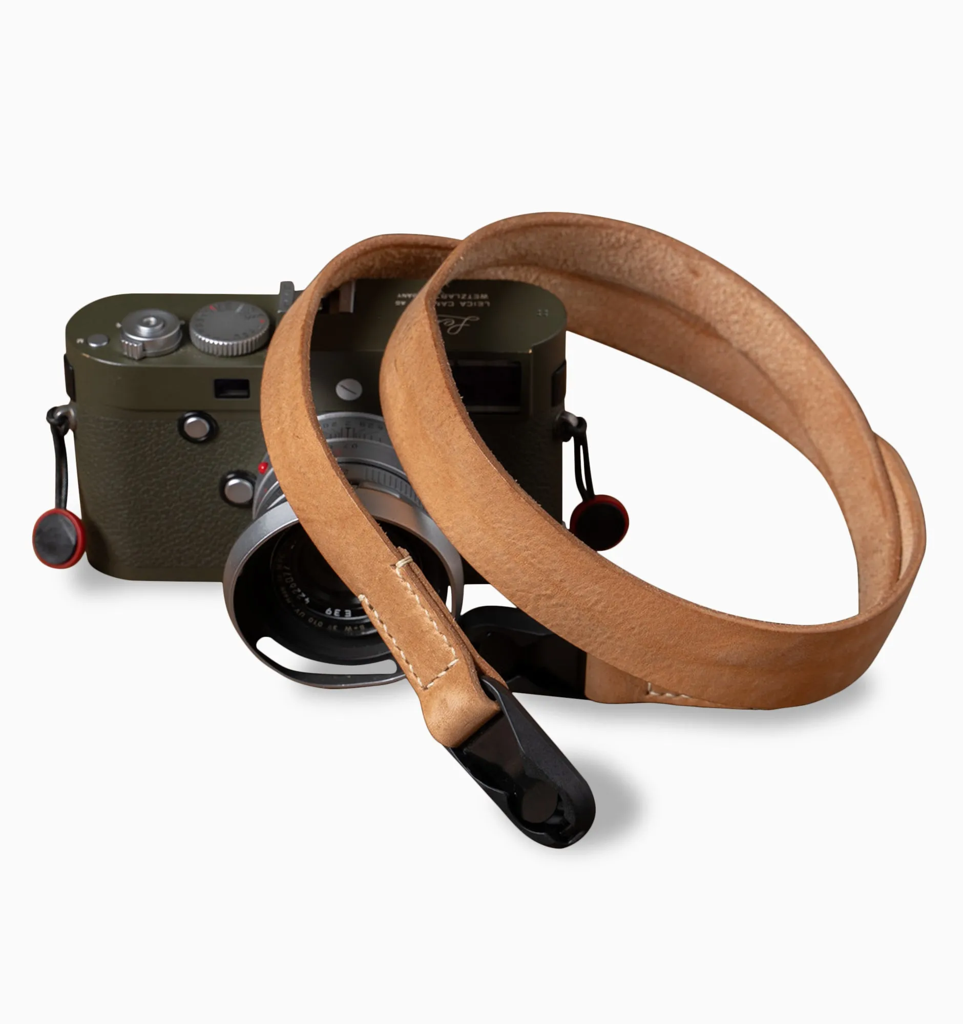 Wotancraft Full Leather Camera Neck Strap Tapered (Peak Design Anchor Link)