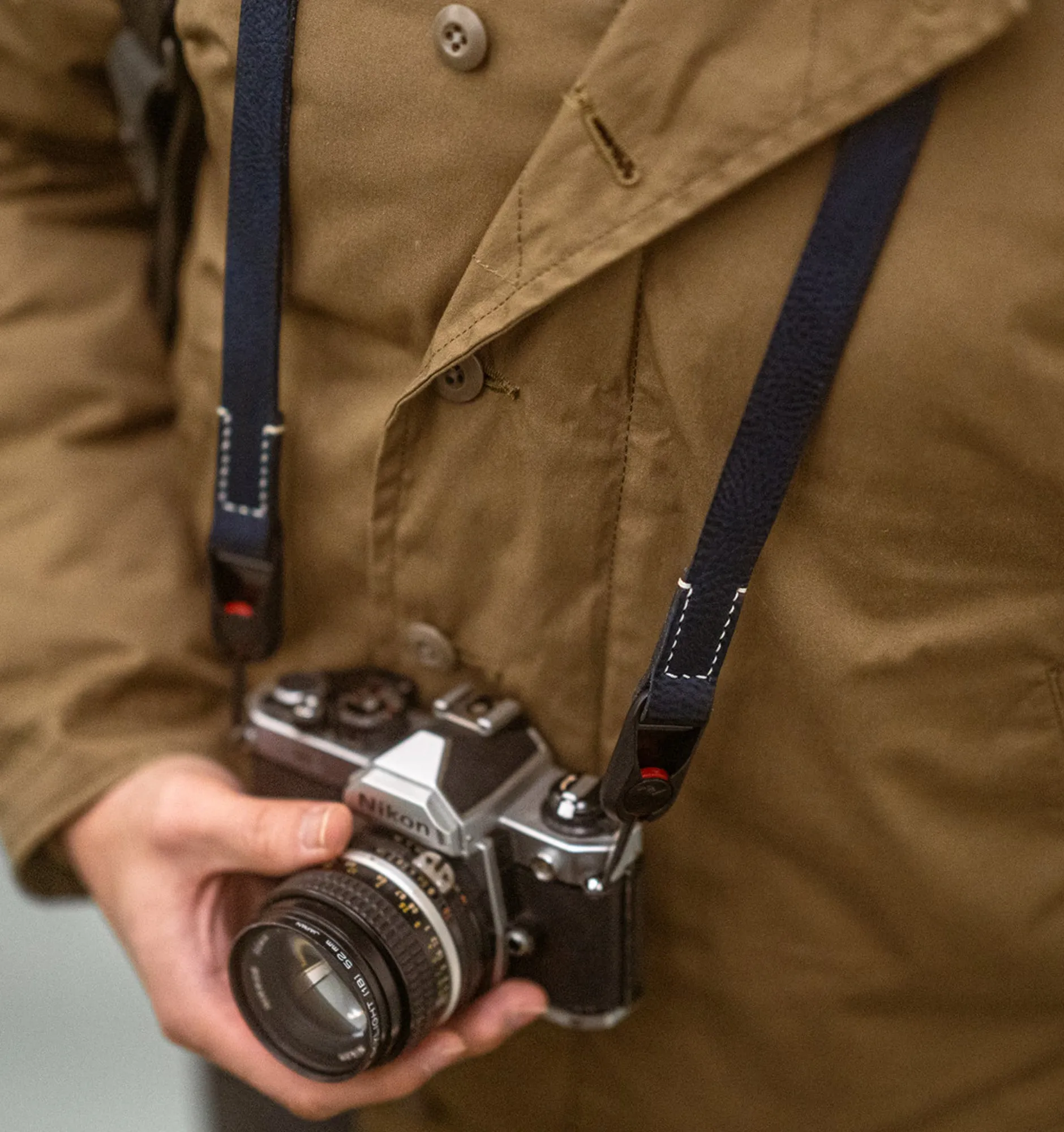 Wotancraft Full Leather Camera Neck Strap Tapered (Peak Design Anchor Link)