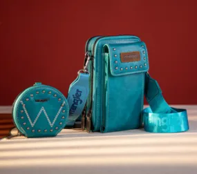 Wrangler Turquoise Crossbody Cell Phone Purse With Wallet WG48S-270DTQ