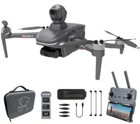 X Pro Razor X Falcon 4K Drone with Camera for Adults - 3-Axis Gimbal Professional Drones with Obstacle Avoidance - GPS Auto Return and Follow Mode - Long Flight Time - Remote ID FAA Compliance