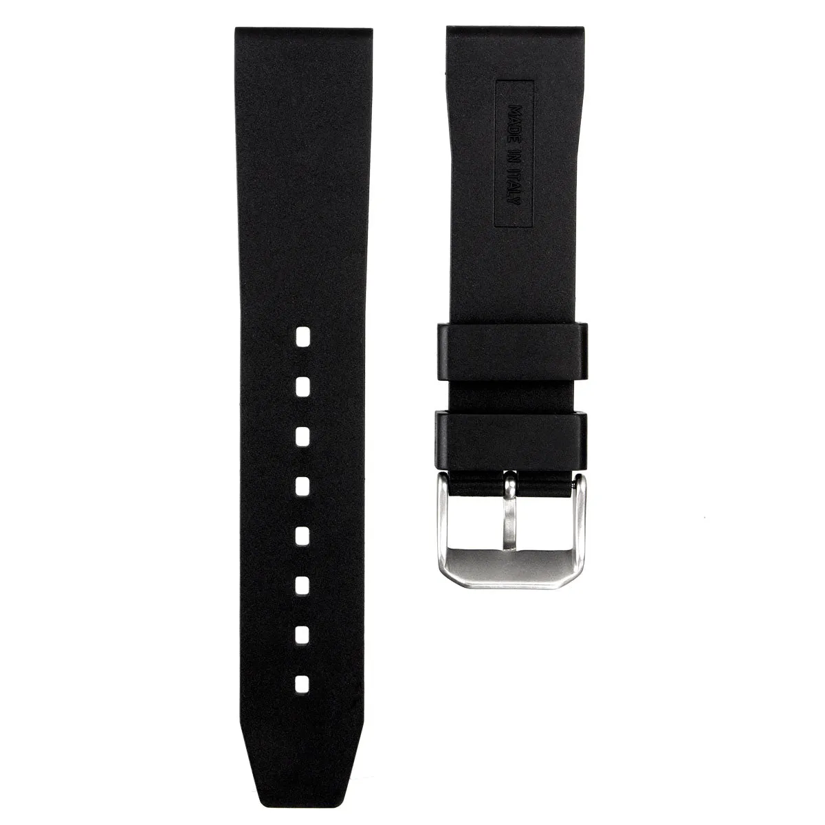 ZULUDIVER 324 Carbon Fibre Pattern Rubber Watch Strap 22mm